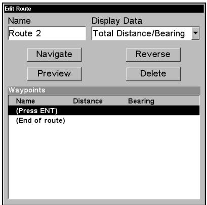 LOWRANCE 3500C - Routes Created in the Unit - 2
