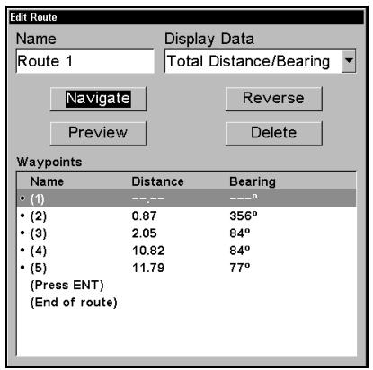 LOWRANCE 3500C - Navigate a Route - 2