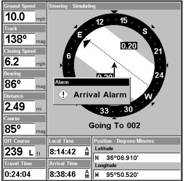LOWRANCE 3500C - Navigate a Route in Reverse - 2
