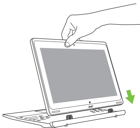 ACER ASPIRE SWITCH 10 SW5-011 - Attaching and detaching the keyboard - 3