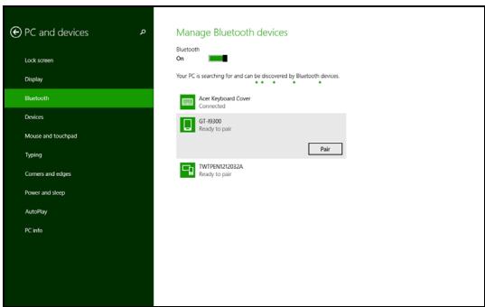 ACER ASPIRE SWITCH 10 SW5-011 - Enable Bluetooth and add a device - 1