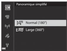 NIKON COOLPIX P610 - Selectionnez 标 Normal (180°) ou Large (360°) comme plage de prise de vue et appuyez sur OK. - 1