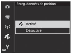 NIKON COOLPIX P610 - Définissez Enreg. données de position sur Activé. - 1
