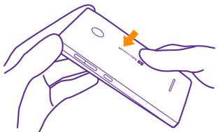 NOKIA LUMIA 435 - Insert the SIM and memory card - 1