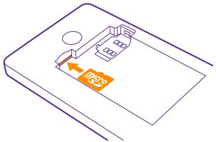 NOKIA LUMIA 435 - Insert the SIM and memory card - 4