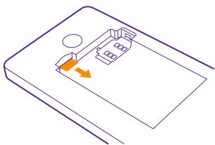 NOKIA LUMIA 435 - Remove the SIM and memory card - 4