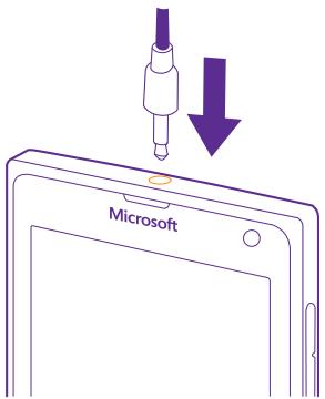 NOKIA LUMIA 435 - Connect the headset - 1