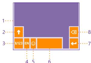 NOKIA LUMIA 435 - Tap a text box. - 1