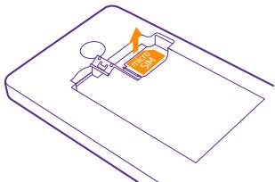 NOKIA LUMIA 435 - Remove the SIM and memory card - 3