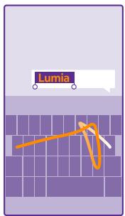 NOKIA LUMIA 435 - Swipe to write text - 1
