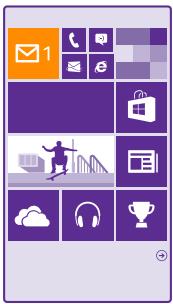 NOKIA LUMIA 435 - Open mail from the start screen - 1