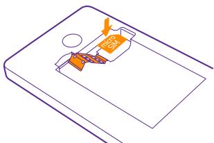 NOKIA LUMIA 435 - Insert the SIM and memory card - 3
