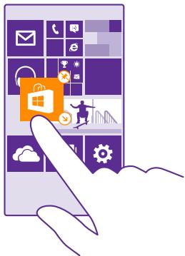NOKIA LUMIA 435 - Group tiles into folders - 1