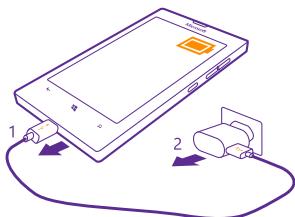 NOKIA LUMIA 435 - Charge your phone with a USB charger - 2