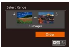 CANON POWERSHOT G7 X - Setting Up Printing for a Range of Images - 1