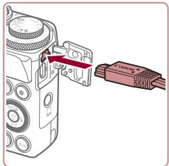CANON POWERSHOT G7 X - Connect the camera to the TV. - 1