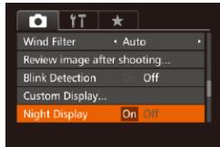 CANON POWERSHOT G7 X - Switching the Color of Shooting-Screen Information - 3