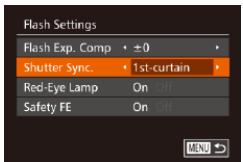 CANON POWERSHOT G7 X - Changing the Flash Timing - 3