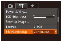 CANON POWERSHOT G7 X - File Numbering - 1