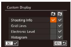 CANON POWERSHOT G7 X - Customizing Display Information - 1