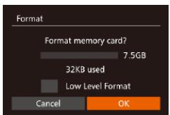 CANON POWERSHOT G7 X - Access the [Format] screen. - 1