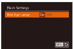 CANON POWERSHOT G7 X - Access the [Flash Settings] screen. - 1