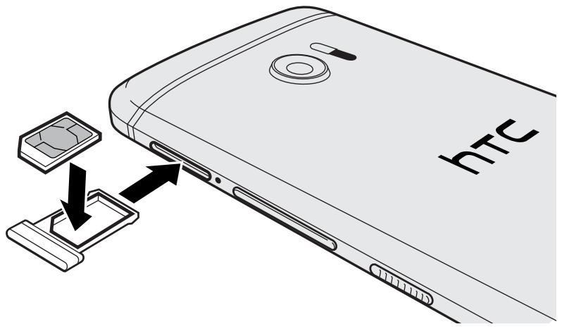 HTC 10 - Insérer une carte nano SIM - 2