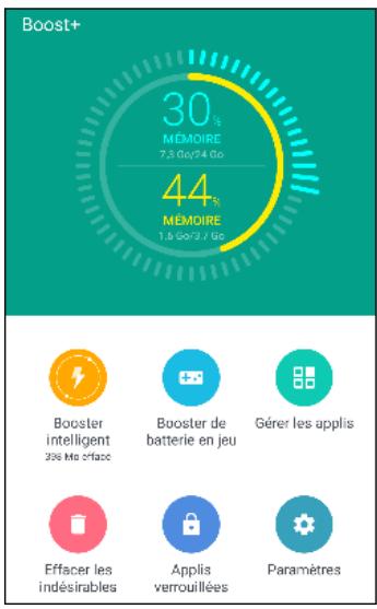 HTC 10 - Ce que vous pouvez faire sur l'appli HTC boost+ - 1