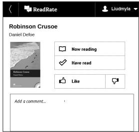POCKETBOOK TOUCH LUX 2 - Réseaux sociaux et readrate - 2