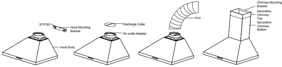 AIRLUX AHBS97IX - INSTALLAZIONE DELLA CAPPA - 2