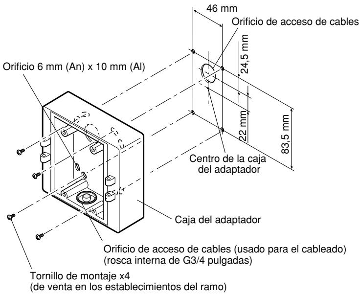PANASONIC WV-CW384E - - Cuando la cámara se instala en una pared empleando la caja del adaptador - 1