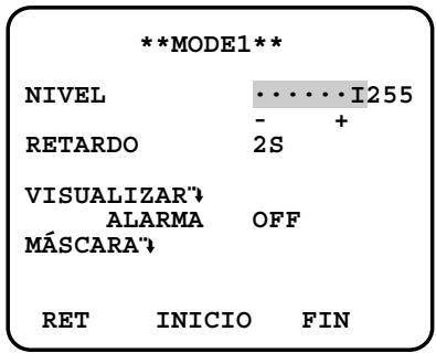PANASONIC WV-CW384E - Ajuste de la detección de movimiento (DETEC.MOV.) - 1