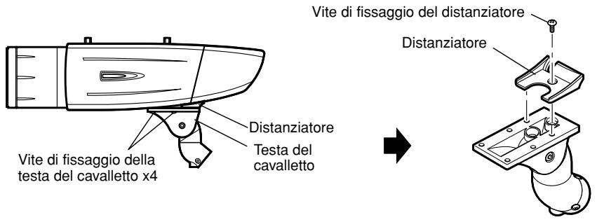 PANASONIC WV-CW384E - Quando si sposta la superficie di montaggio sulla parte superiore del corpo della telecamera - 1