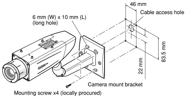 PANASONIC WV-CW384E - - When the camera is directly installed on a wall - 1