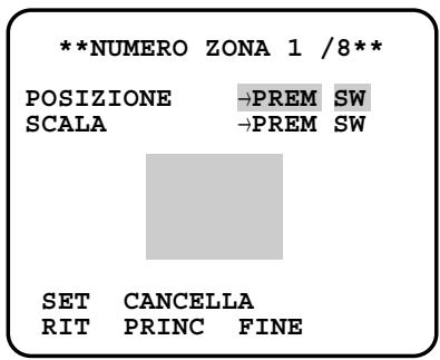 PANASONIC WV-CW384E - Regolazione della zona di privacy (ZONA PRIVACY) - 2