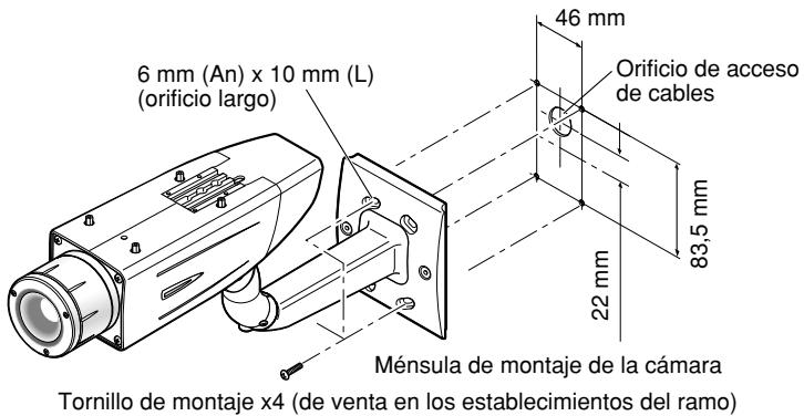 PANASONIC WV-CW384E - - Cuando la cámara se instala directamente en una pared - 1