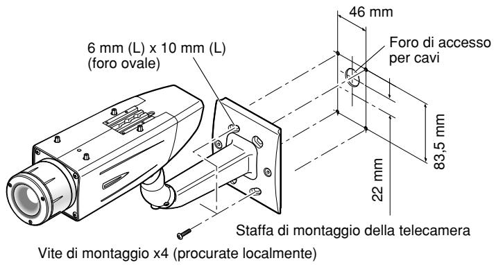 PANASONIC WV-CW384E - - Quando la telecamera viene installata direttamente su una parete - 1