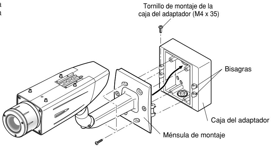PANASONIC WV-CW384E - - Cuando la cámara se instala en una pared empleando la caja del adaptador - 3