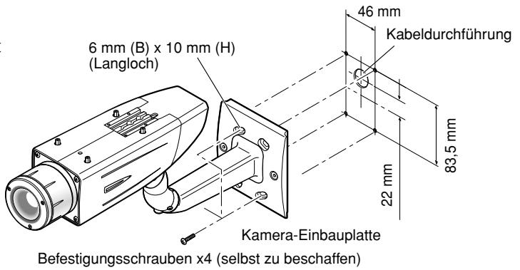 PANASONIC WV-CW384E - • Montage der Kamera direkt an der Wand - 1