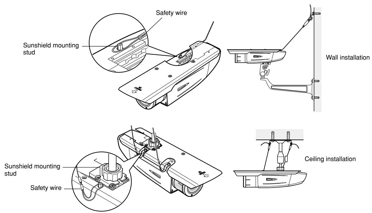PANASONIC WV-CW384E - When the tripod socket (accessory) is used (when a different camera mount bracket is used) - 2