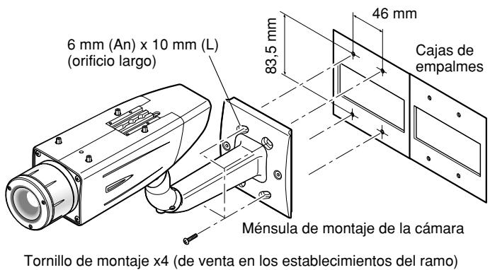PANASONIC WV-CW384E - - Cuando la cámara se instala directamente en una pared - 2