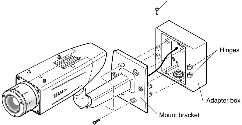 PANASONIC WV-CW384E - - When the camera is installed on a wall using the adapter box - 3
