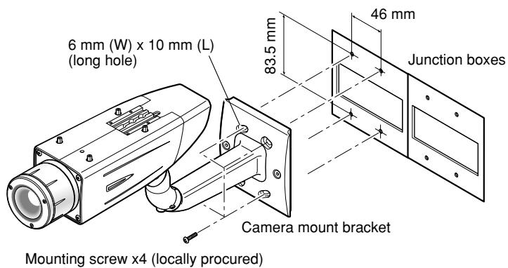 PANASONIC WV-CW384E - - When the camera is directly installed on a wall - 2