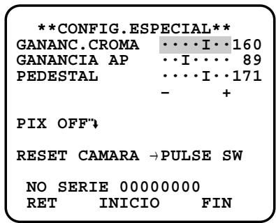 PANASONIC WV-CW384E - 17-4. Ajuste de compensación de píxeles (PIX OFF) - 1