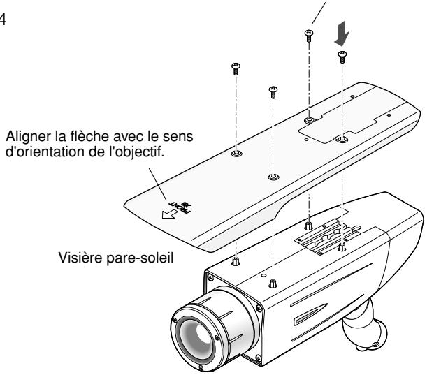 PANASONIC WV-CW384E - Fixer la visière pare-soleil - 1