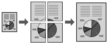 EPSON AL-M320DTN - Impression de données d'une seule page sur plusieurs feuilles (impression d'un poster) - 1