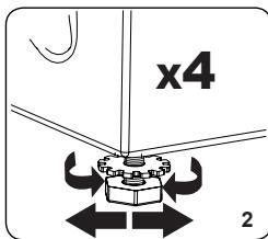 OCEANIC LL610DBB - Ajustement des pieds/ajustement des logements régibles - 2