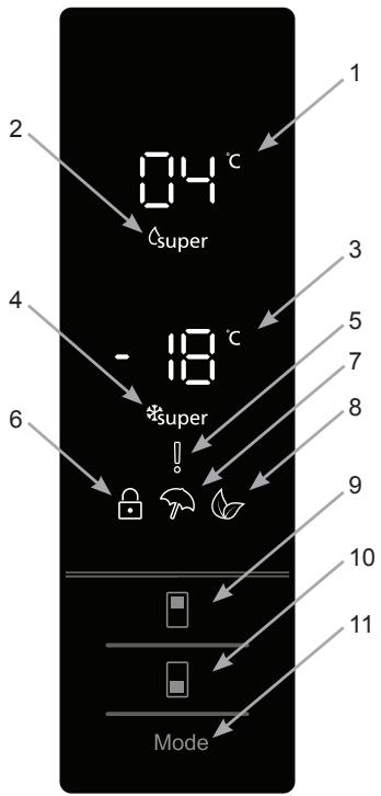 ELECTROLUX EN3484MOX - Utilisation du bandeau de commandes - 1