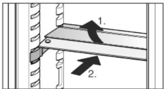 LIEBHERR SBS70I2 - Utiliser la tablette de rangement composée de deux parties - 1