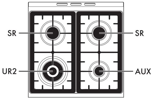 SMEG SY62MX9 - Plan de cuisson - 1